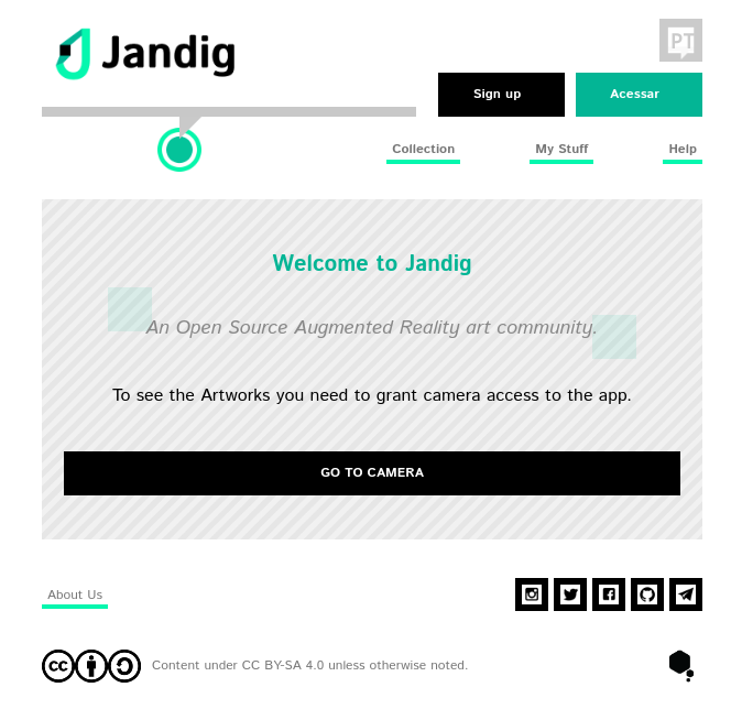 Jandig main screen